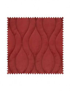 SAMPLE MAGIC VELVET 2231 red with P102 pattern, oat 100, thread quilting