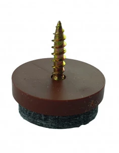Felt pads screwed wheel fi 25mm brown op. 8 pcs KM376 2