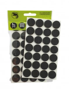 Self-adhesive felt pads wheel fi 20mm black op. 28 pcs KM307