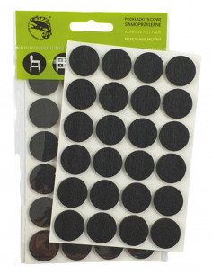 Self-adhesive felt pads wheel fi 22mm black op. 24 pcs KM312