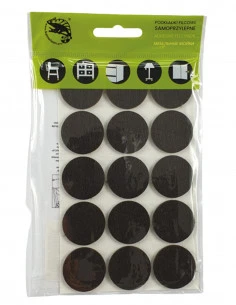 Self-adhesive felt pads wheel fi 28mm brown op. 15 pcs KM316 2