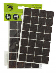 Self-adhesive felt pads square 20x20mm brown op. 28 pcs KM320