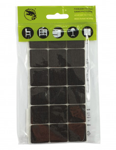 Self-adhesive felt pads square 25x25mm brown op. 18 pcs KM325 2