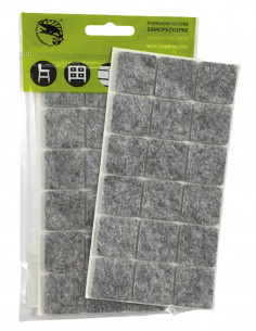 Self-adhesive felt pads square 25x25mm gray op. 18 pcs KM326