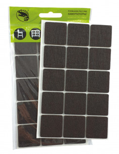 Self-adhesive felt pads square 30x30mm brown op. 15 pcs KM330