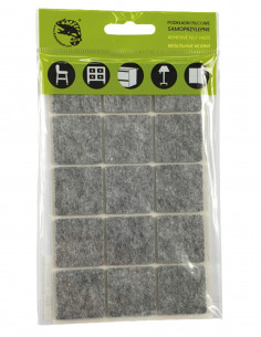 Self-adhesive felt pads square 30x30mm gray op. 15 pcs KM331 2