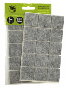 Self-adhesive felt pads square 30x30mm gray op. 15 pcs KM331