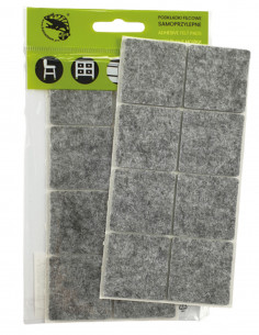 Self-adhesive felt pads square 38x38mm gray op. 8 pcs KM336