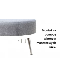 FURNITURE LEG KM660 reclining cube H50, L50 white 2