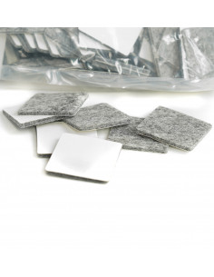 Self-adhesive felt pads square 38x38mm gray op 500 pcs KM5336 2