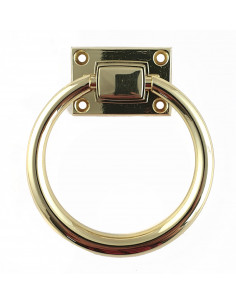 Metalowa kołatka meblowa złoto ring KM4211