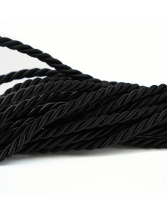 Decorative cord 6 mm black KM12116