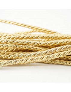Decorative cord 6 mm glitter gold KM12118