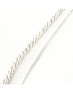Decorative cord with piping 6 mm ecru KM12201 2