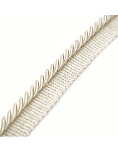 Decorative cord with piping 6 mm cream-grey KM12202 2