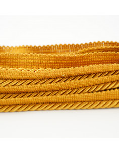 Decorative cord with piping 6 mm gold KM12204
