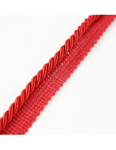 Decorative cord with piping 6 mm red KM12207 2