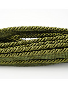 Decorative cord with piping 6 mm green KM12210