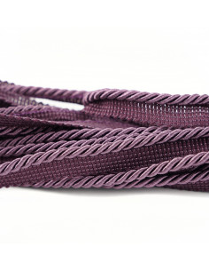 Decorative cord with piping 6 mm purple KM12217