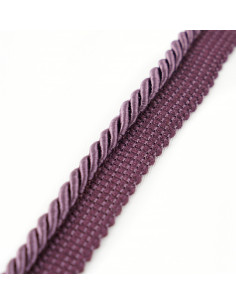 Decorative cord with piping 6 mm purple KM12217 2