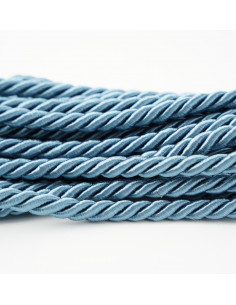 Decorative cord 8 mm grey-blue KM12312