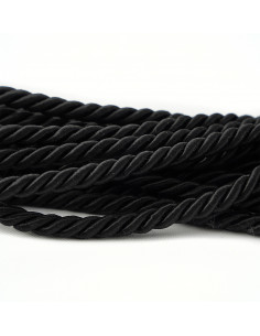 Decorative cord 8 mm black KM12316