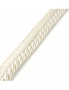 Decorative cord with piping 8 mm cream-grey KM12402 2