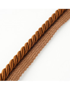 Decorative cord with piping 8 mm brown KM12406 2