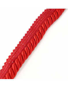Decorative cord with piping 8 mm red KM12407 2