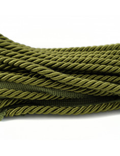 Decorative cord with piping 8 mm green KM12410