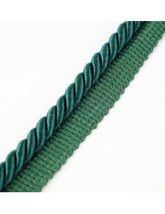 Decorative cord with piping 8 mm bottle green KM12411 2