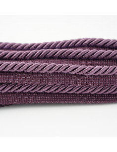 Decorative cord with piping 8 mm purple KM12417