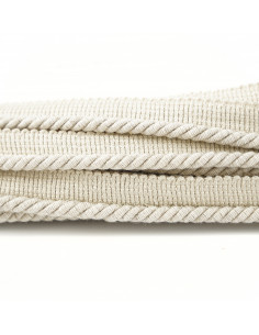 Decorative cord matte with piping 6 mm cream and beige melange KM13600