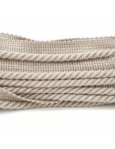 Decorative cord matte with piping 6 mm gray-beige KM13620
