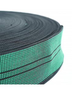 ELASTIC BELT IN PLATFORM GREEN 60% ( with two straps ) 100m KM877 2