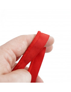 Decorative cord 3mm with ribbon matte red KM16116 2