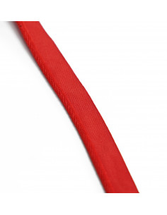 Decorative cord 3mm with ribbon matte red KM16116