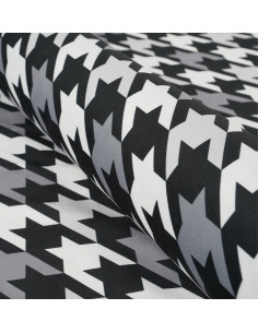 PEPITKA LARGE 02 SOFT VELVET fabric ( GREY - BLACK - WHITE ) 2