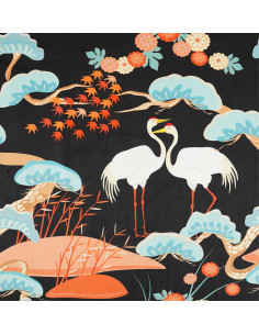 Cranes 01 SOFT VELVET fabric