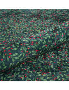 CHRISTMAS LEAVES 01 CRUSH VELVET fabric 2