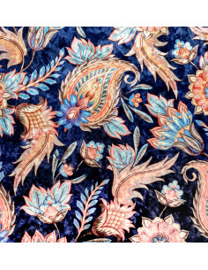 ORIENT FLOWERS 01 CRUSH VELVET fabric