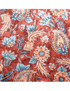 ORIENT FLOWERS 02 CRUSH VELVET fabric