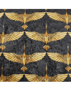 ARTDECO BIRDS 01 CRUSH VELVET fabric
