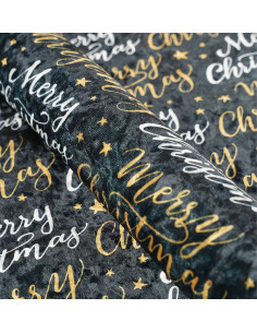 MERRY CHRISTMAS 01 CRUSH VELVET fabric 2